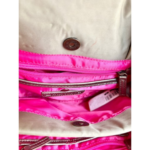 Adolfo Dominguez Chain Strap Women's Shoulder Flap Handbag Beige - Picture 6 of 16